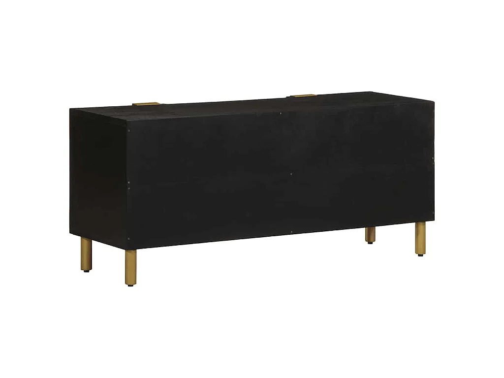 Mobile Porta TV Nero 105x33x46 cm in Legno Multistrato