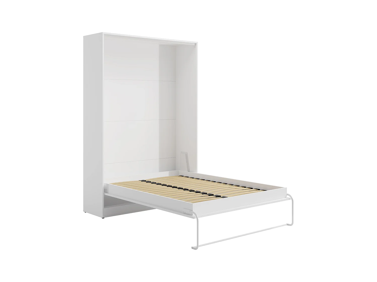 Lit escamotable 140 x 200 cm - Ouverture verticale manuelle - Blanc - BEGANIO