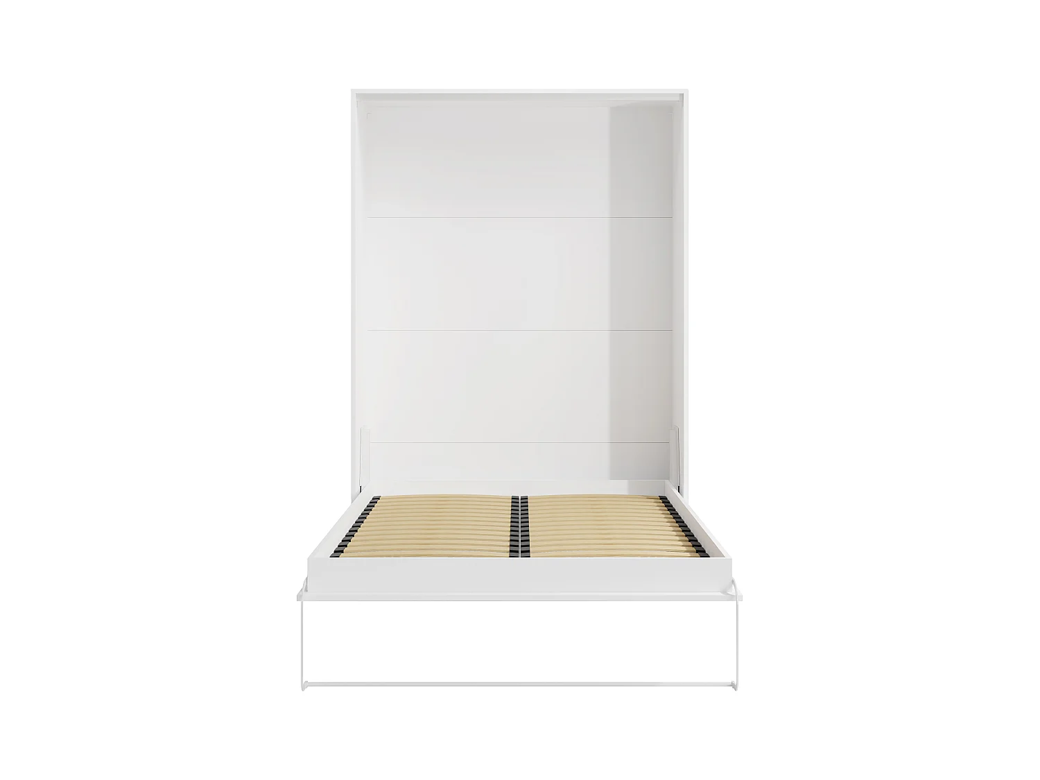 Lit escamotable 140 x 200 cm - Ouverture verticale manuelle - Blanc - BEGANIO