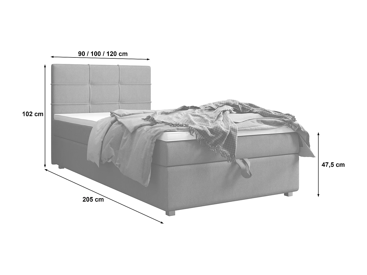 Boxspringbett FADO 22 100x200 Cosmic 10