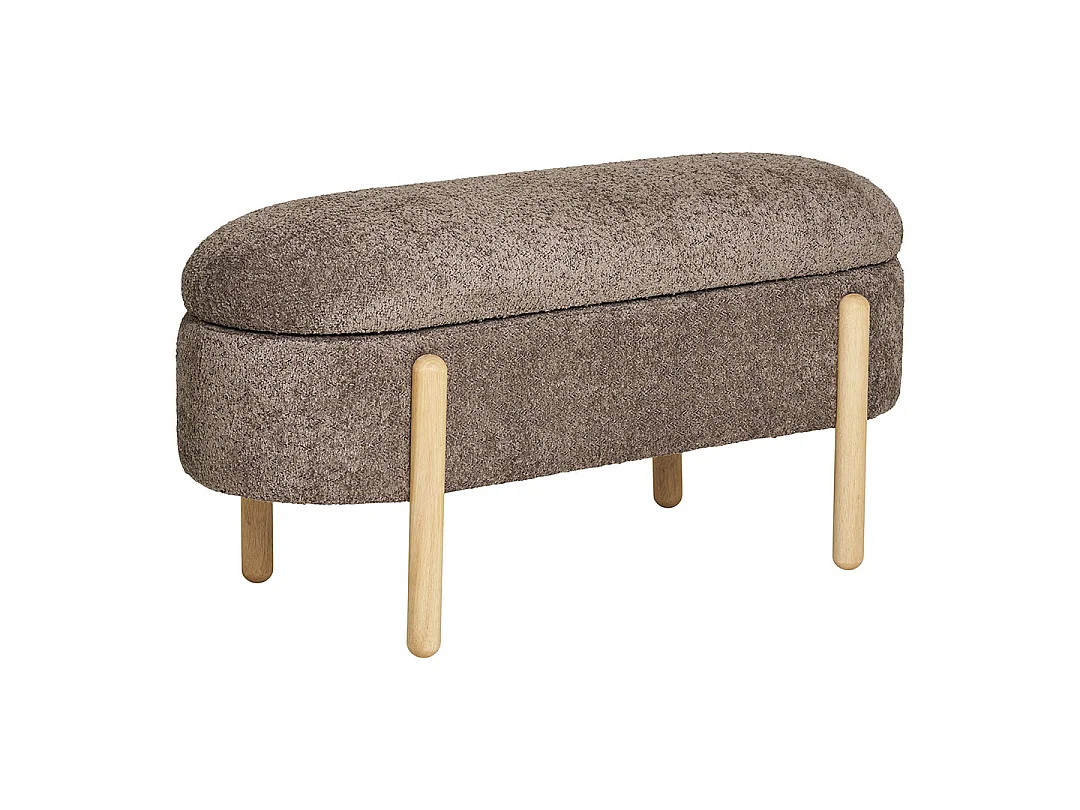 Branca banc avec rangement marron.