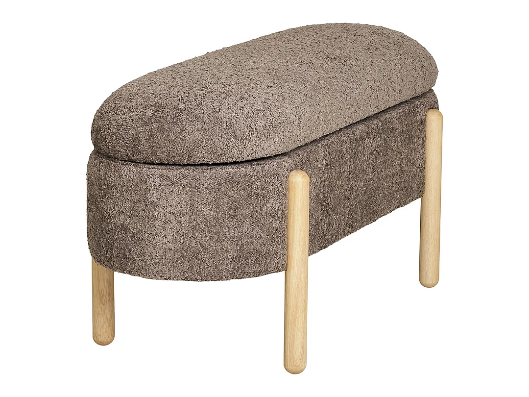 Branca banc avec rangement marron.