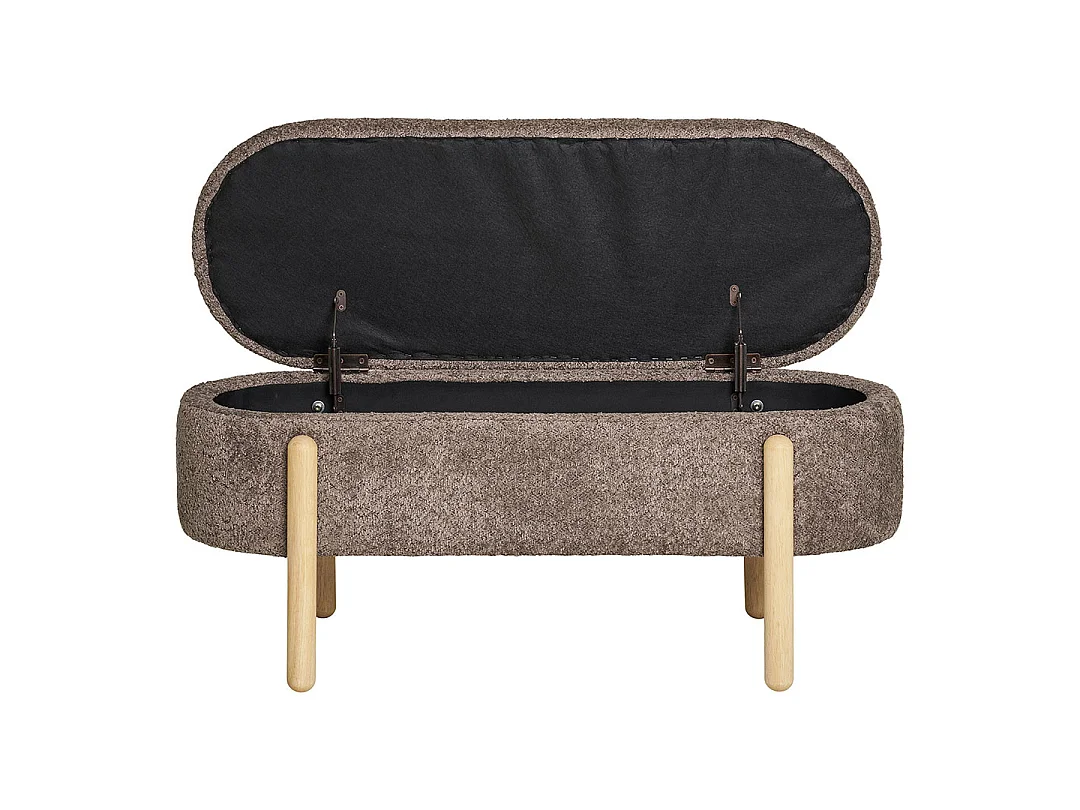 Branca banc avec rangement marron.