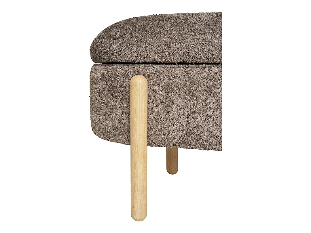Branca banc avec rangement marron.
