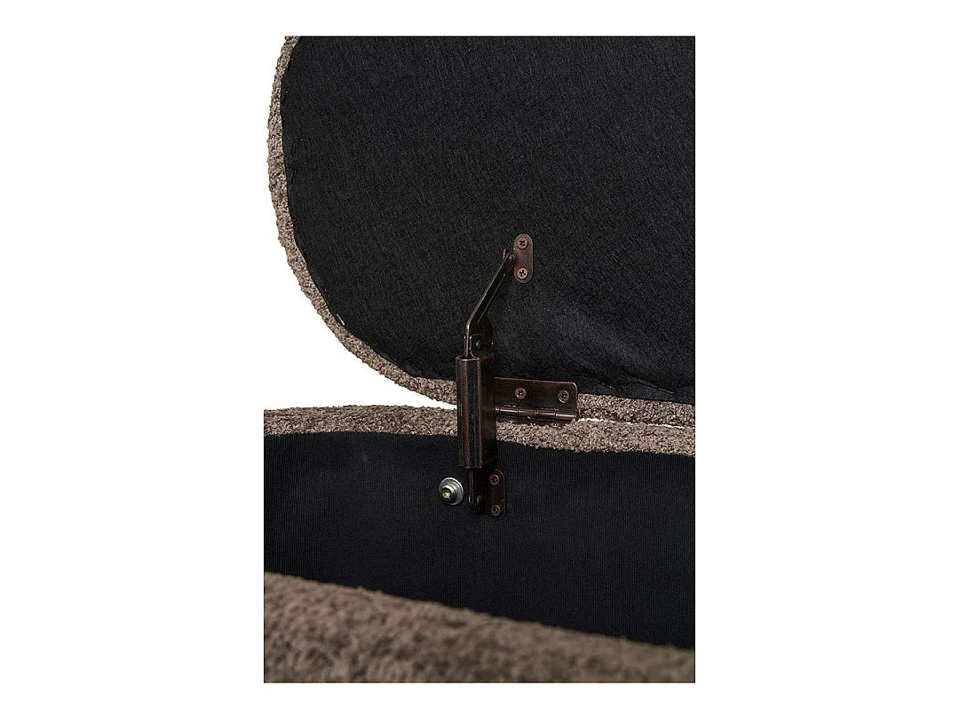 Branca banc avec rangement marron.