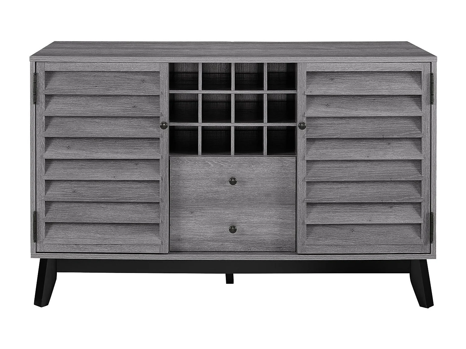 Vaughn | Wijnkast in effet eiken grijs