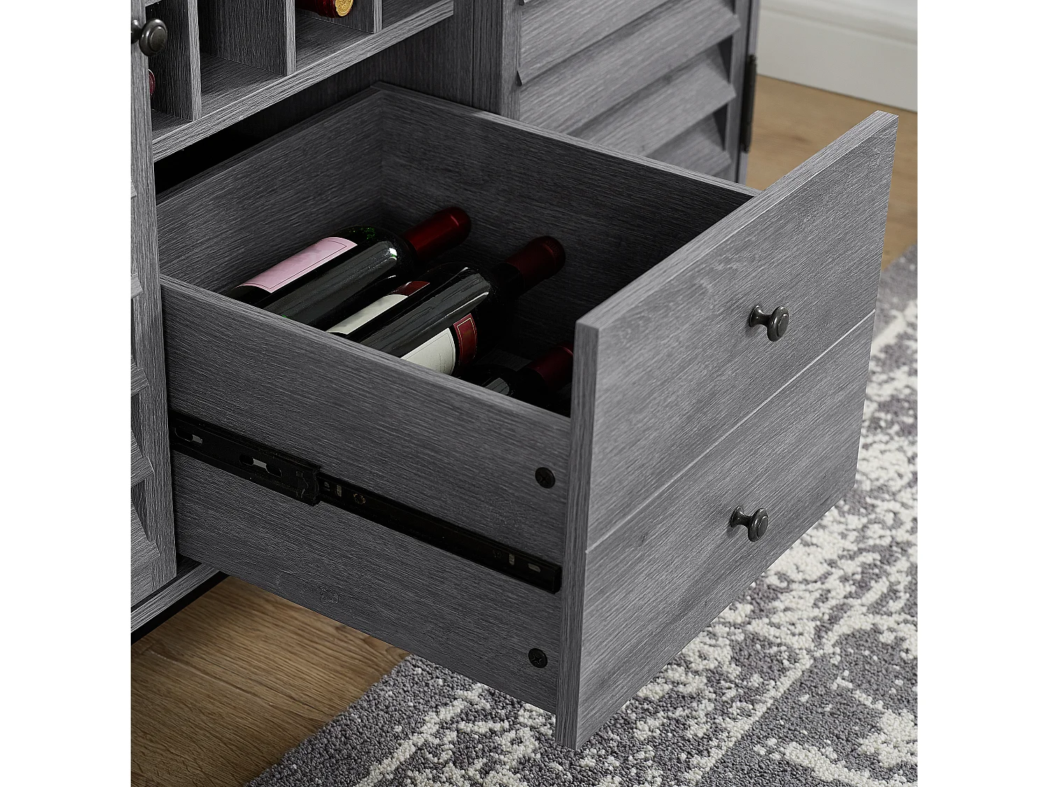 Vaughn | Armoire à vin en aspect chêne gris