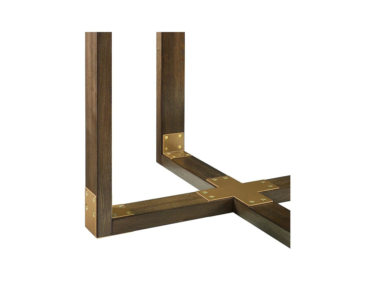 Bronx | Table à manger en verre structure en bois de chêne rustique