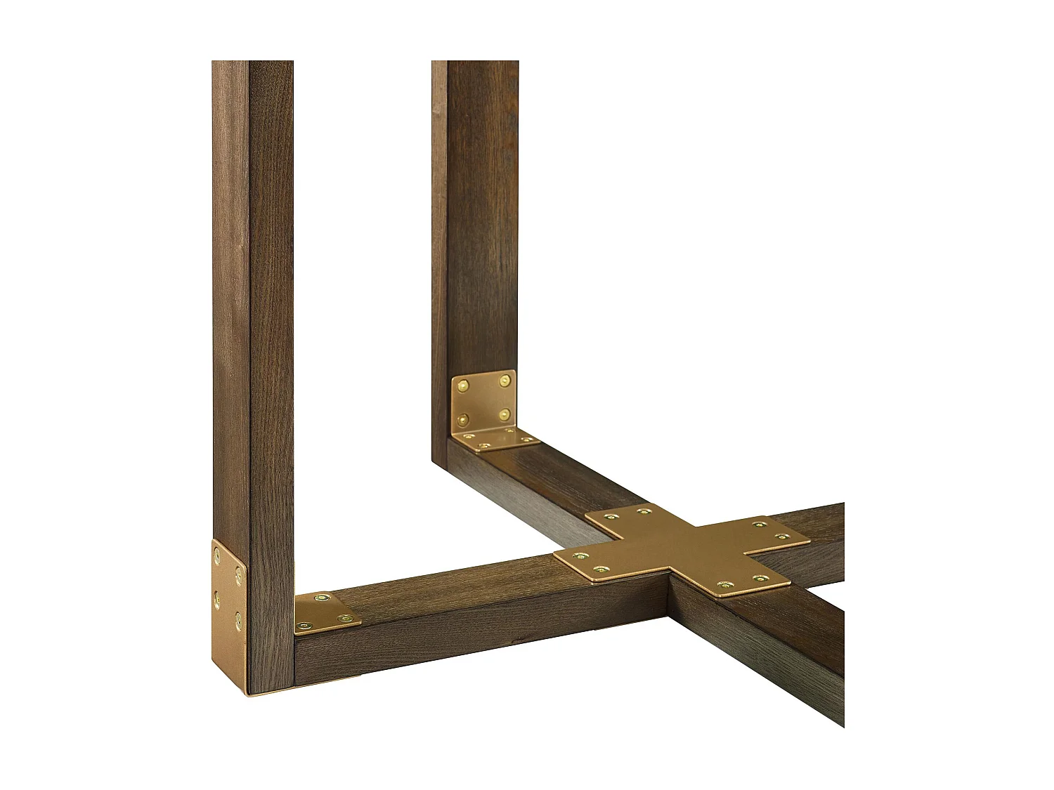 Bronx | Table à manger en verre structure en bois de chêne rustique