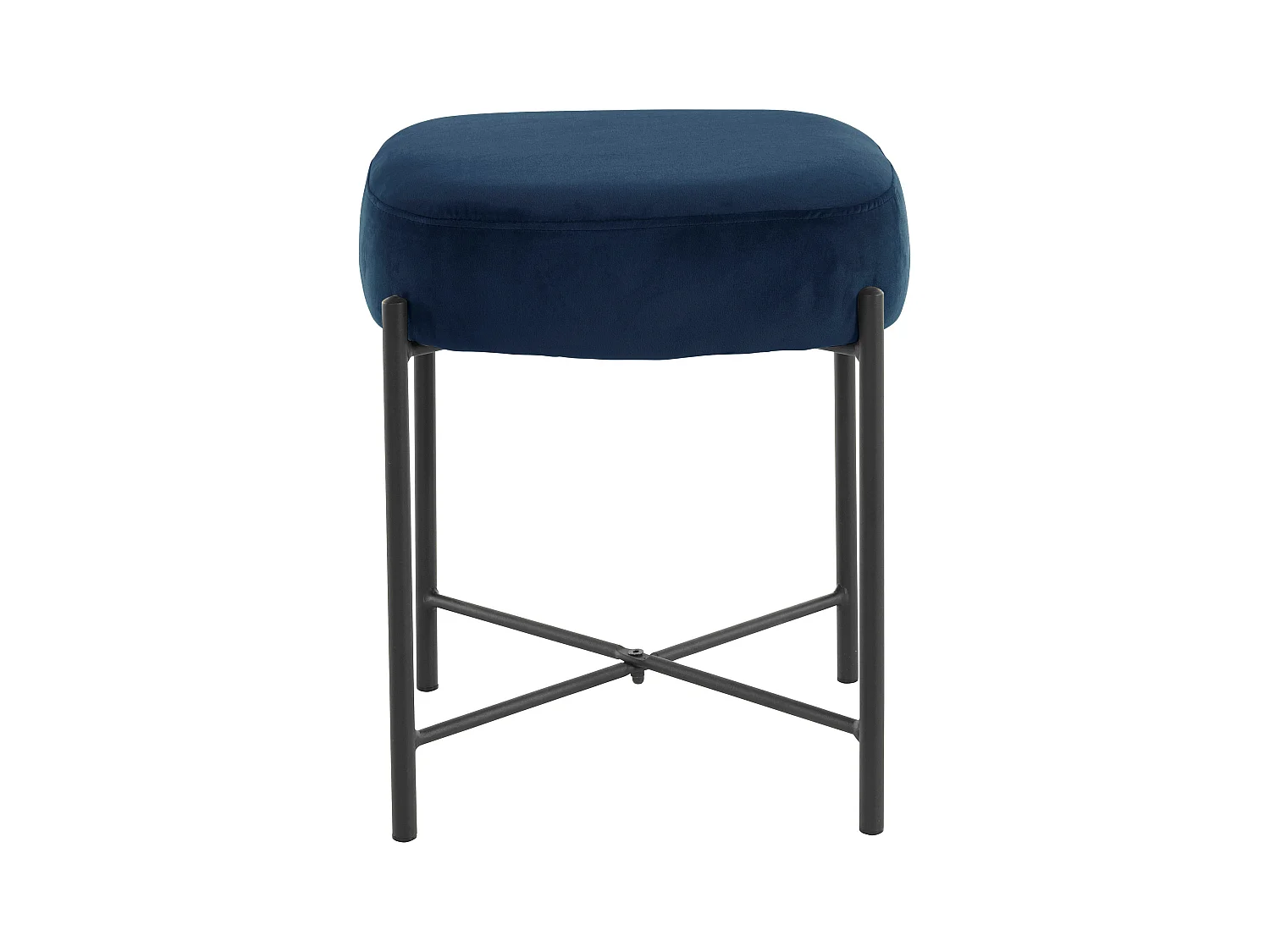 Taburete en terciopelo azul oscuro