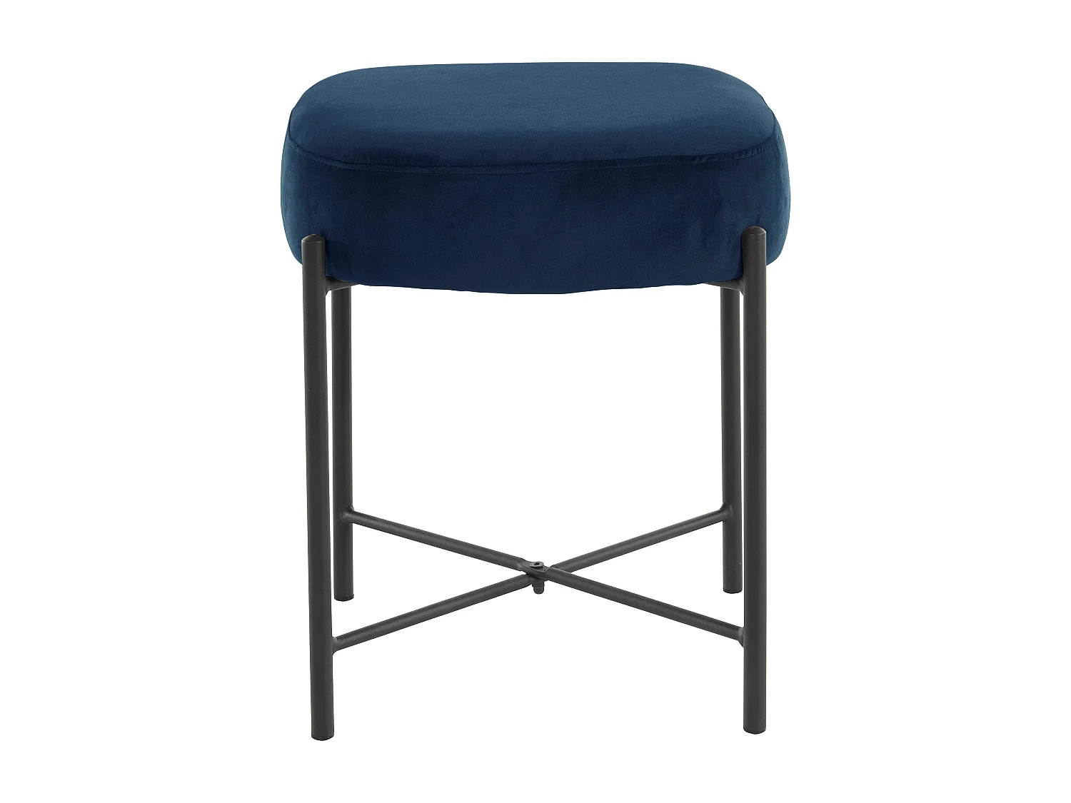 Berry | Tabouret en velours bleu foncé
