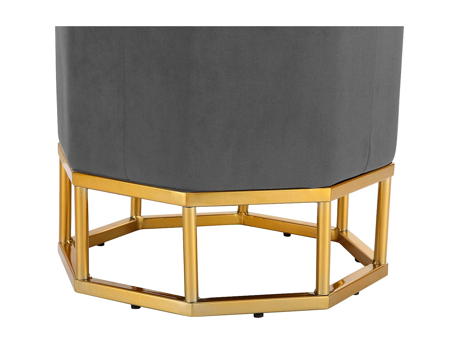 Taburete en terciopelo gris