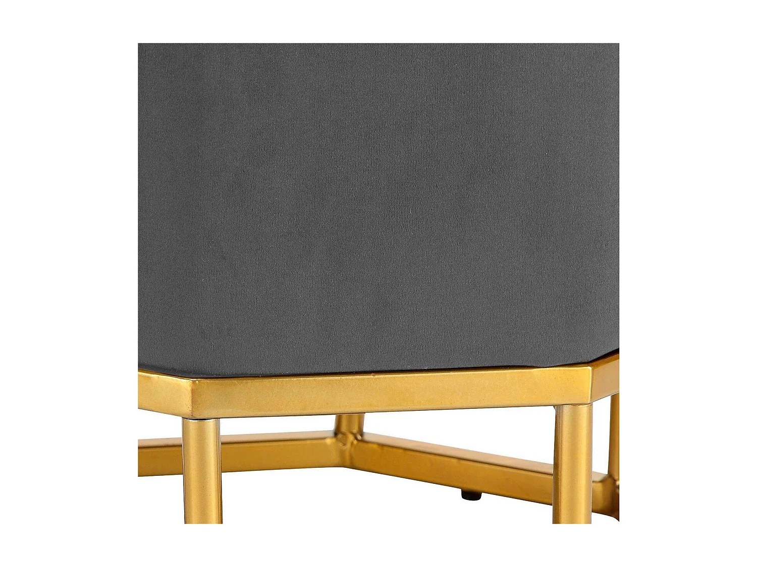 Taburete en terciopelo gris