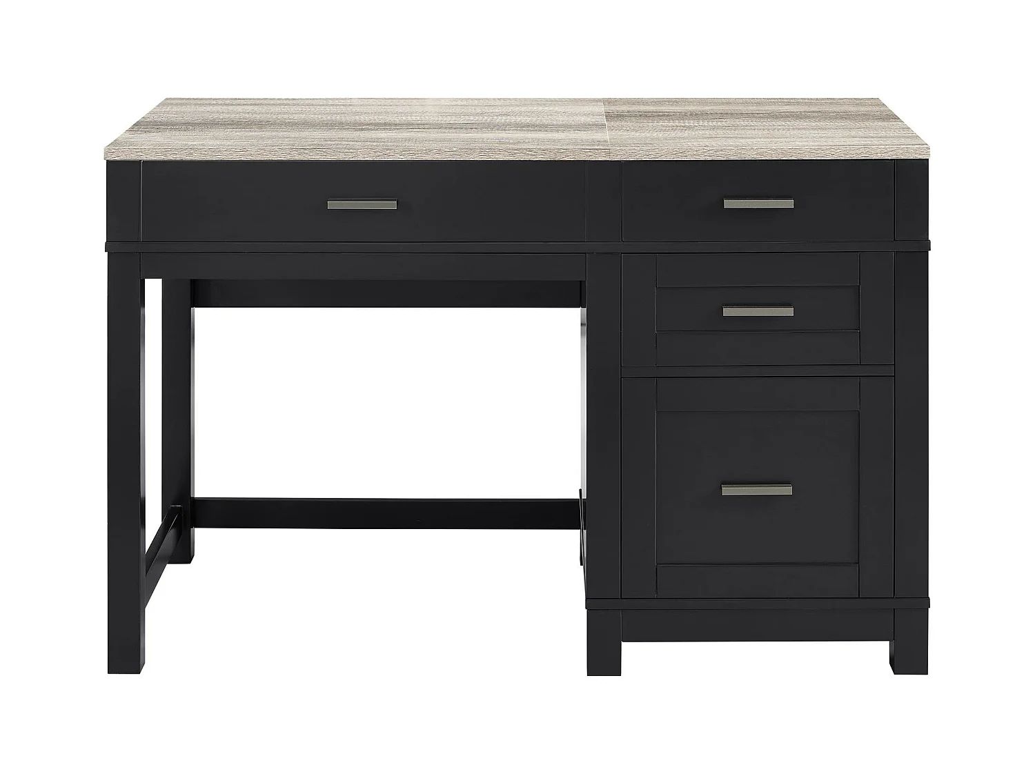 Carver | Bureau d'ordinateur avec plateau relevable en MDF noir