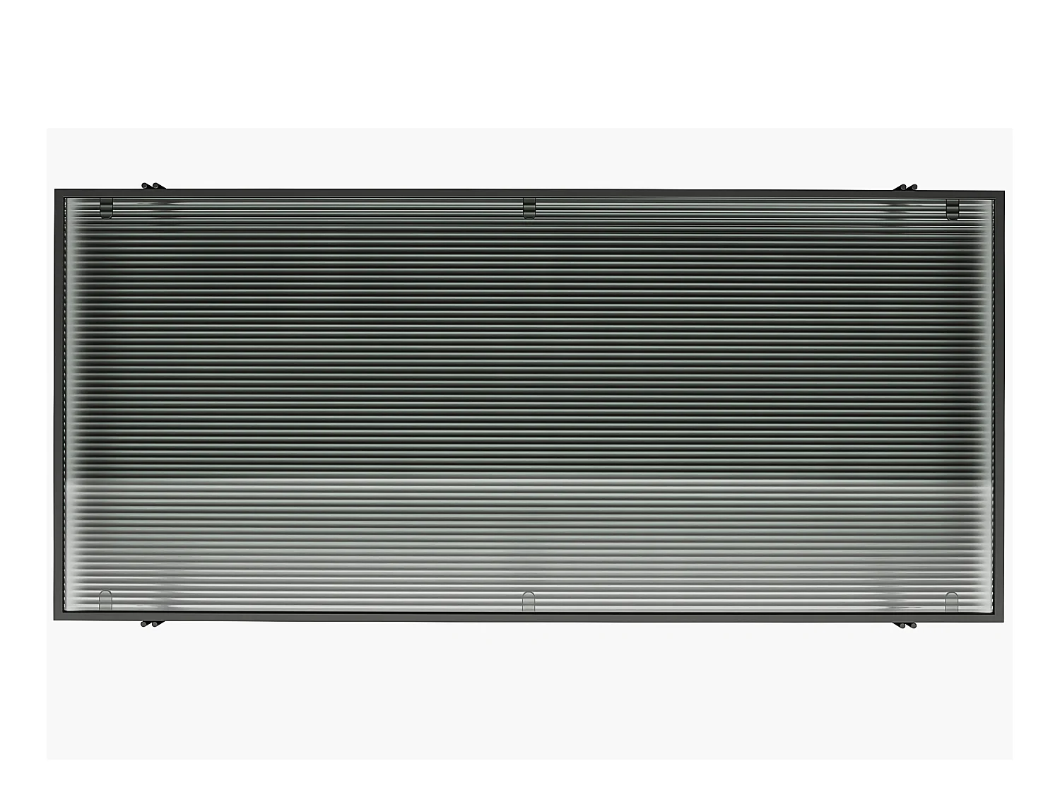 Wainwright | Bureau d'ordinateur en verre transparent et structure en métal noir