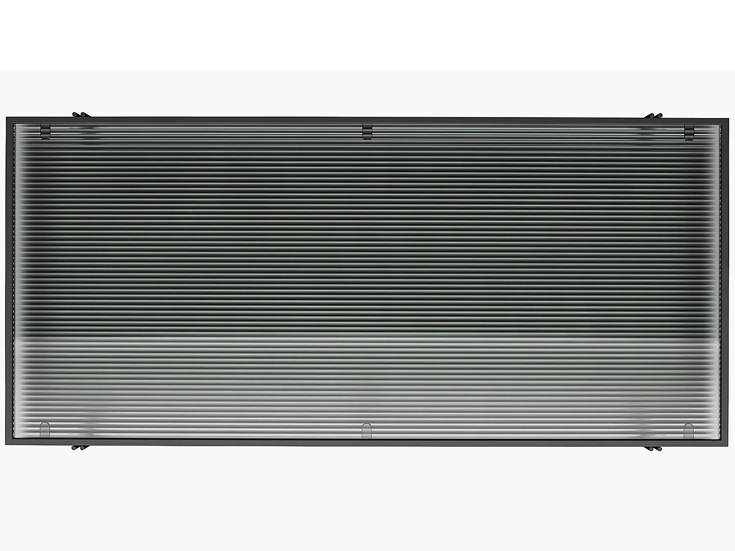 Wainwright | Bureau d'ordinateur en verre transparent et structure en métal noir