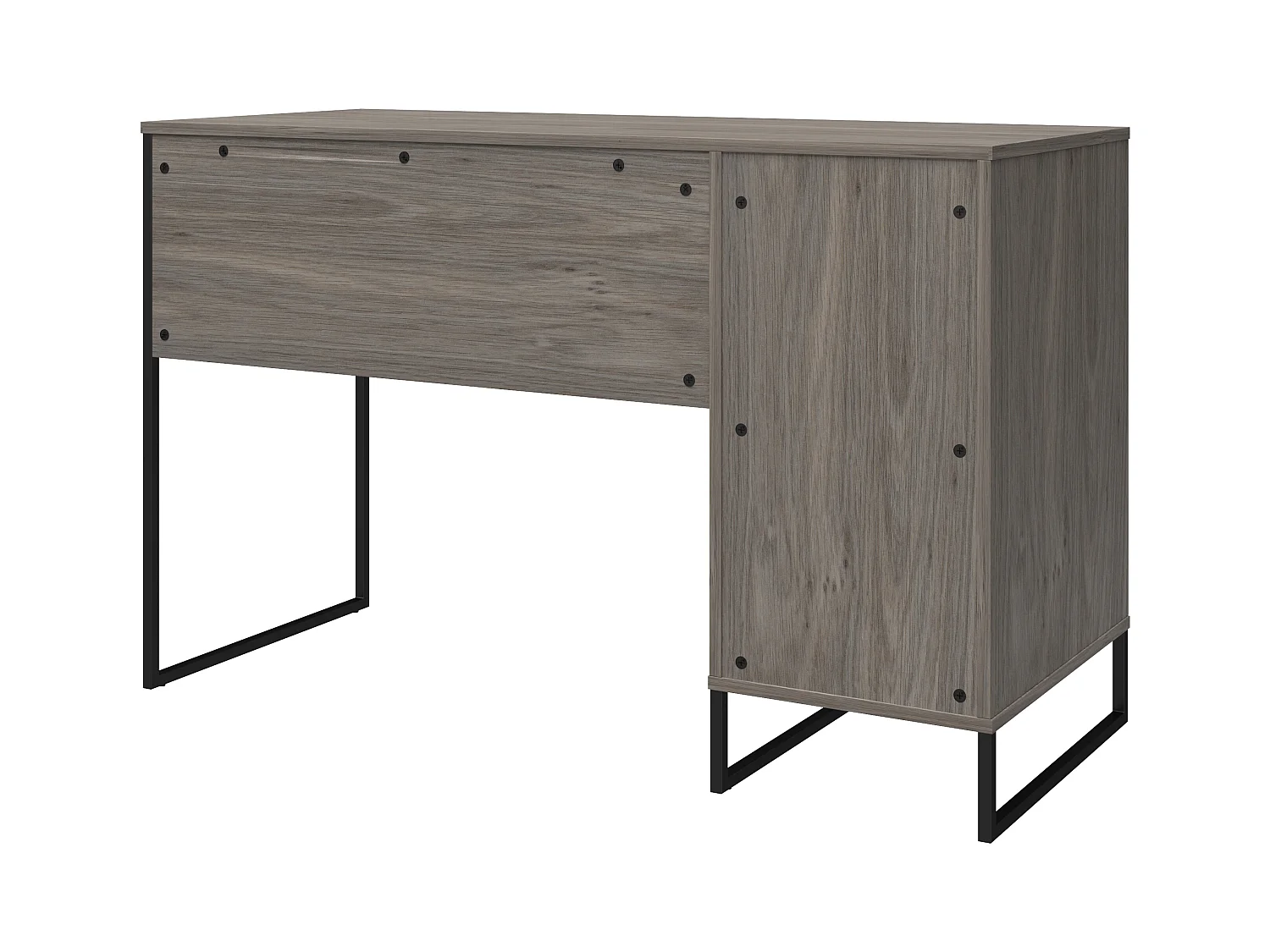 Purdue | Bureau ordinateur caisson 1 porte en MDF chêne gris