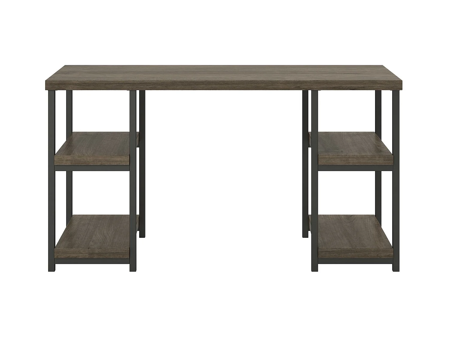 Ashlar | Bureau d'ordinateur avec 4 étagères en panneaux de partic. stratifiés