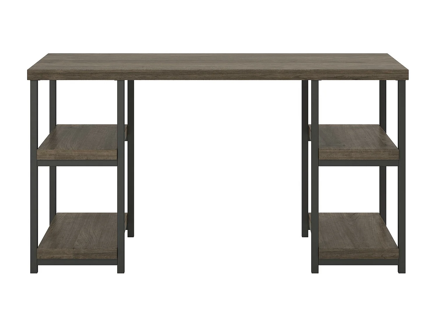 Ashlar | Bureau d'ordinateur avec 4 étagères en panneaux de partic. stratifiés