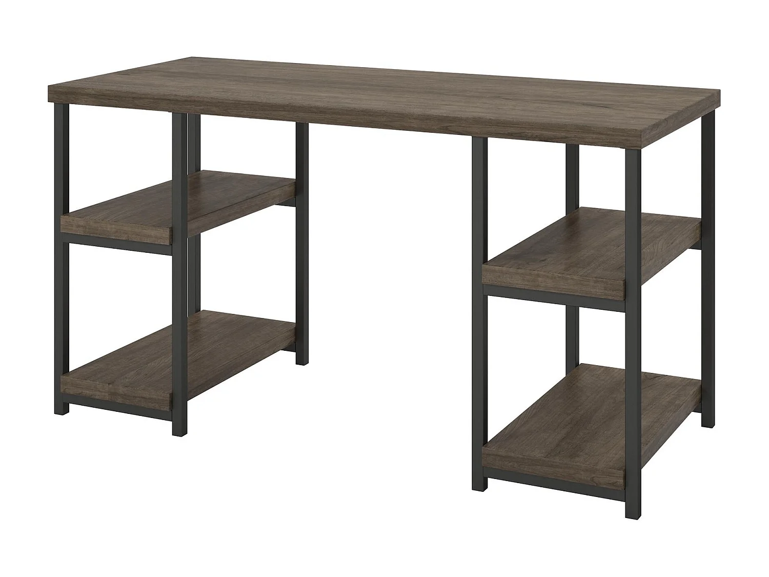 Ashlar | Bureau d'ordinateur avec 4 étagères en panneaux de partic. stratifiés