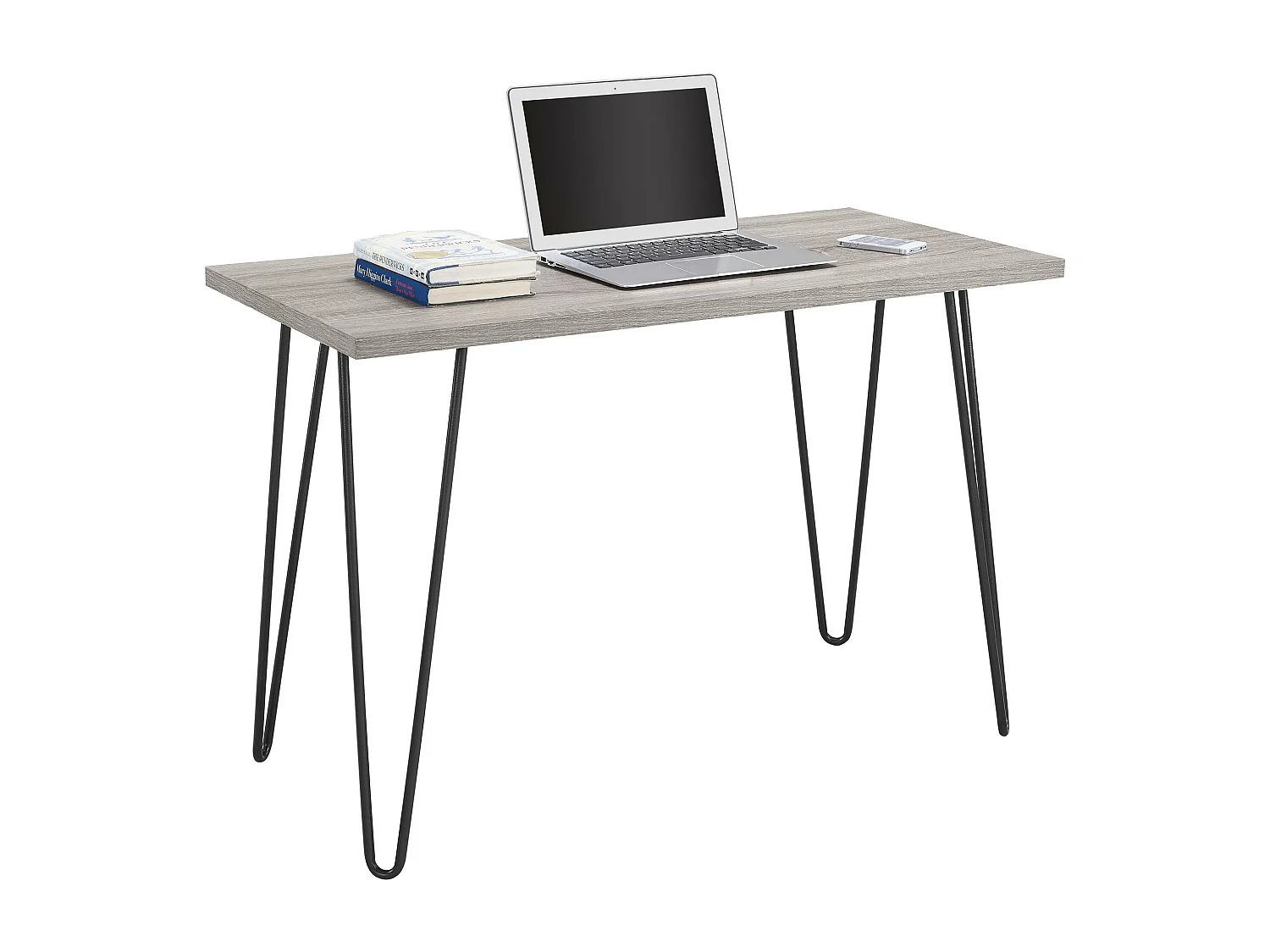 Owen | Bureau d'ordinateur en panneaux de particules stratifiés chêne