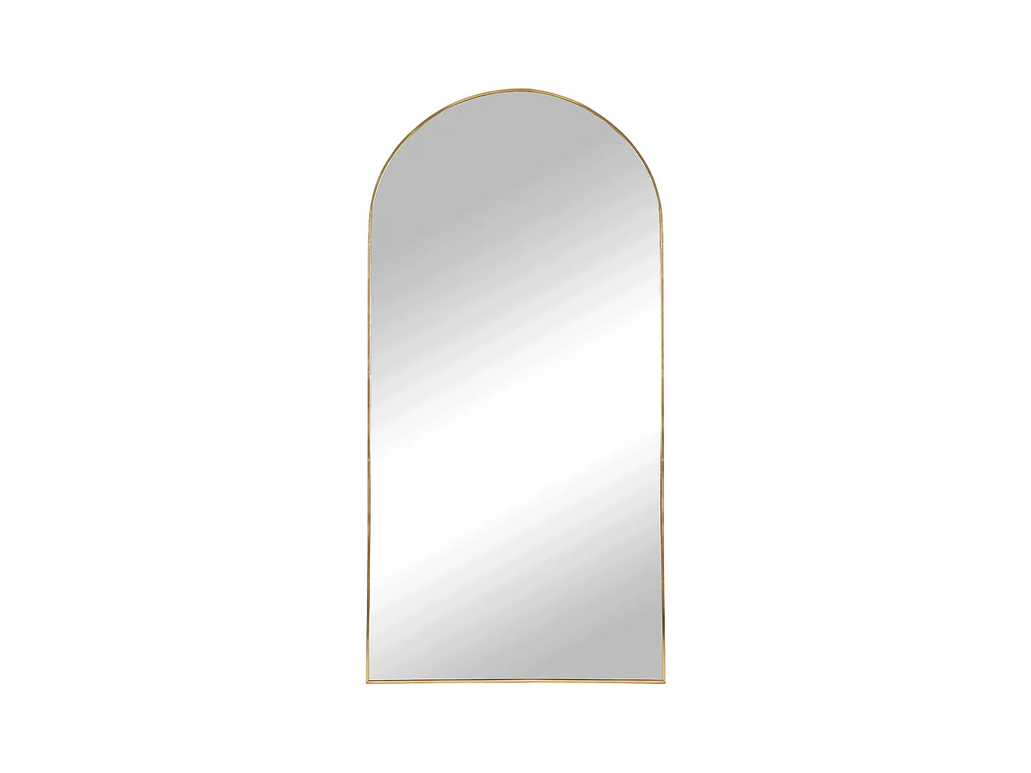 Grand miroir arc en aluminium MADRID – L 90 x H 180cm-Beige