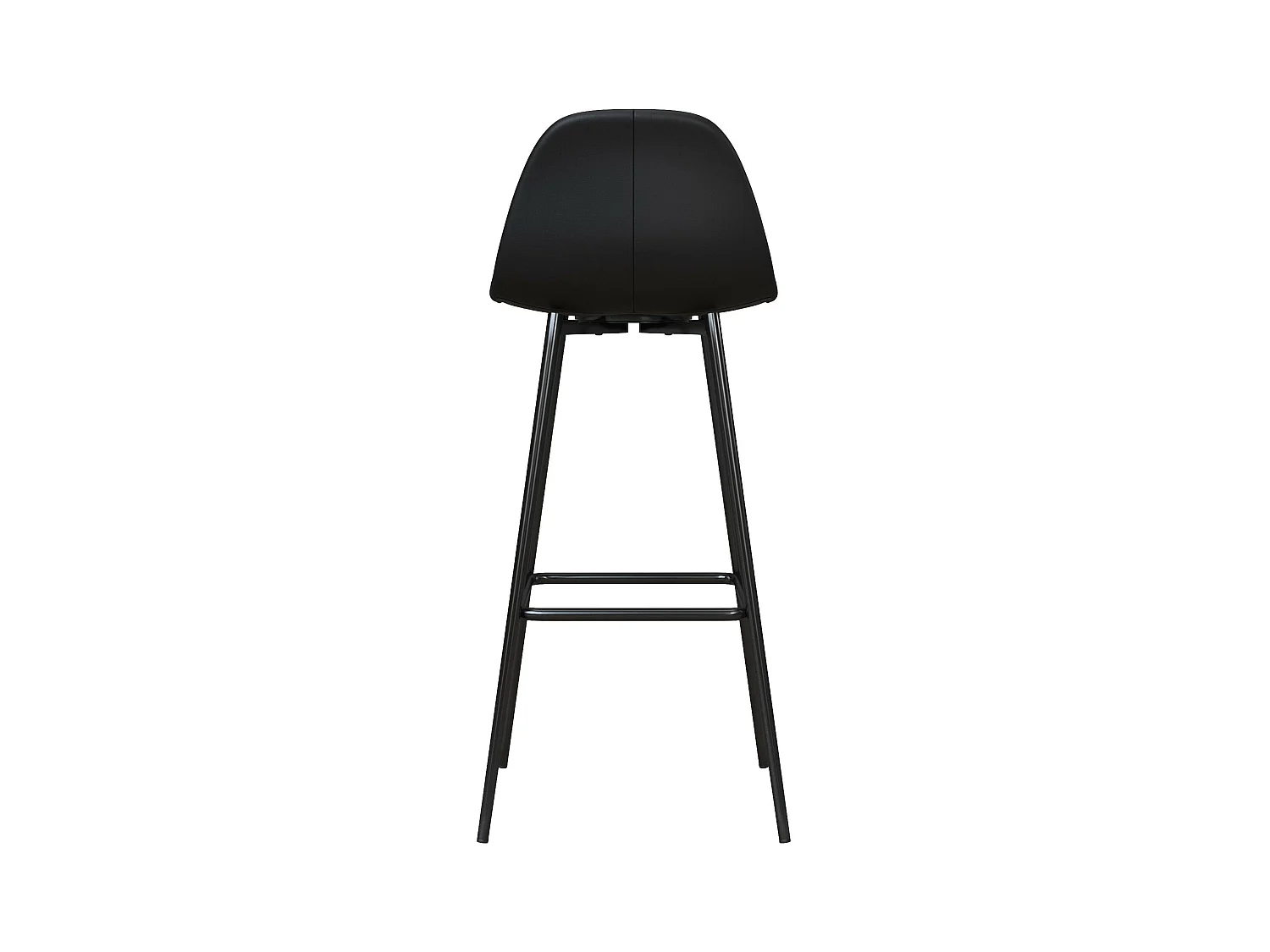 Calvin | Tabouret de bar en simili cuir noir