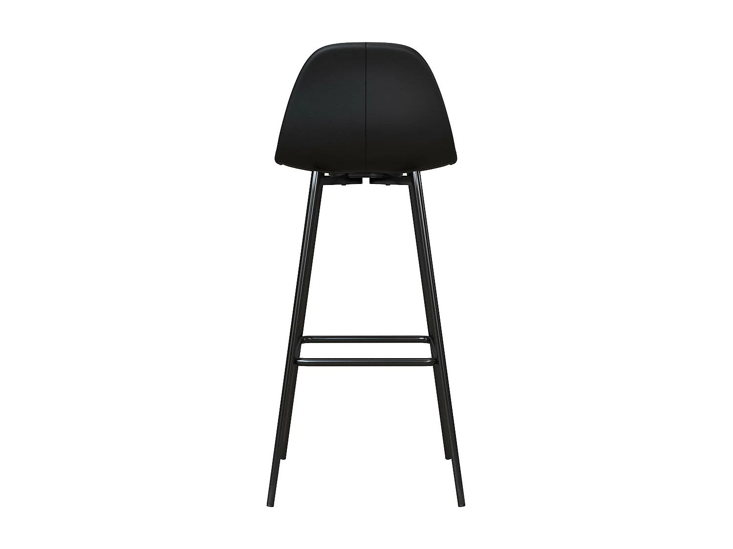 Calvin | Tabouret de bar en simili cuir noir