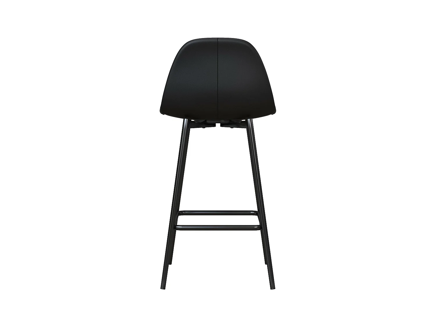 Calvin | Tabouret de comptoir en simili cuir noir