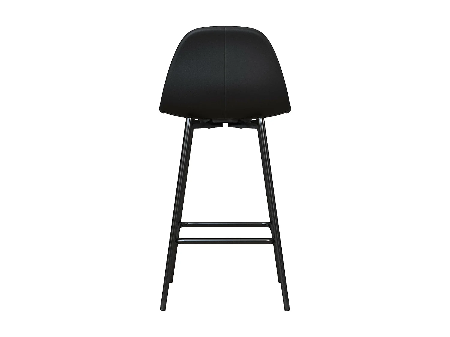 Calvin | Tabouret de comptoir en simili cuir noir