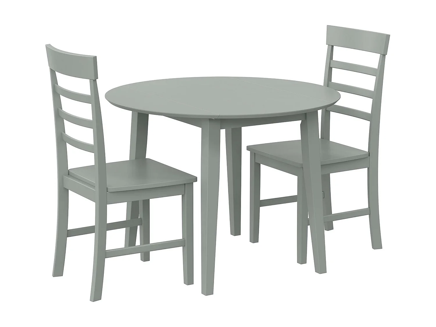 Brooks | Ensemble à dîner 3 pièces en MDF et hévéa gris