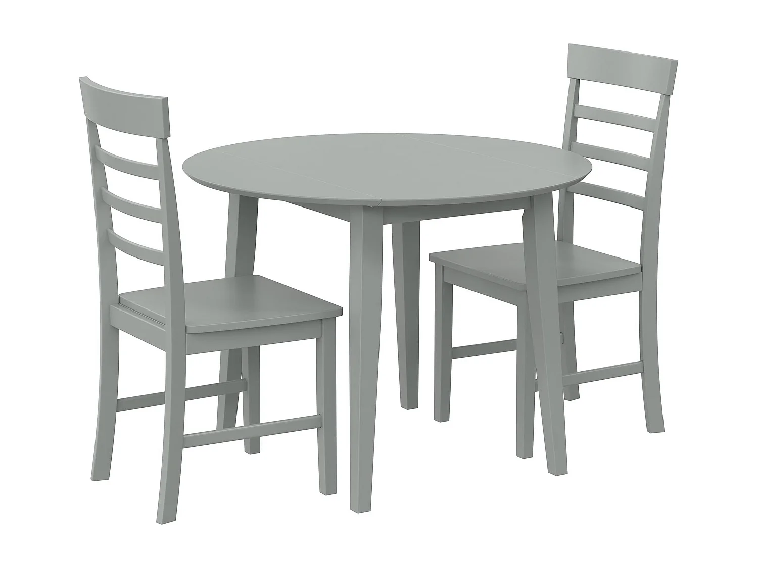 Brooks | Ensemble à dîner 3 pièces en MDF et hévéa gris