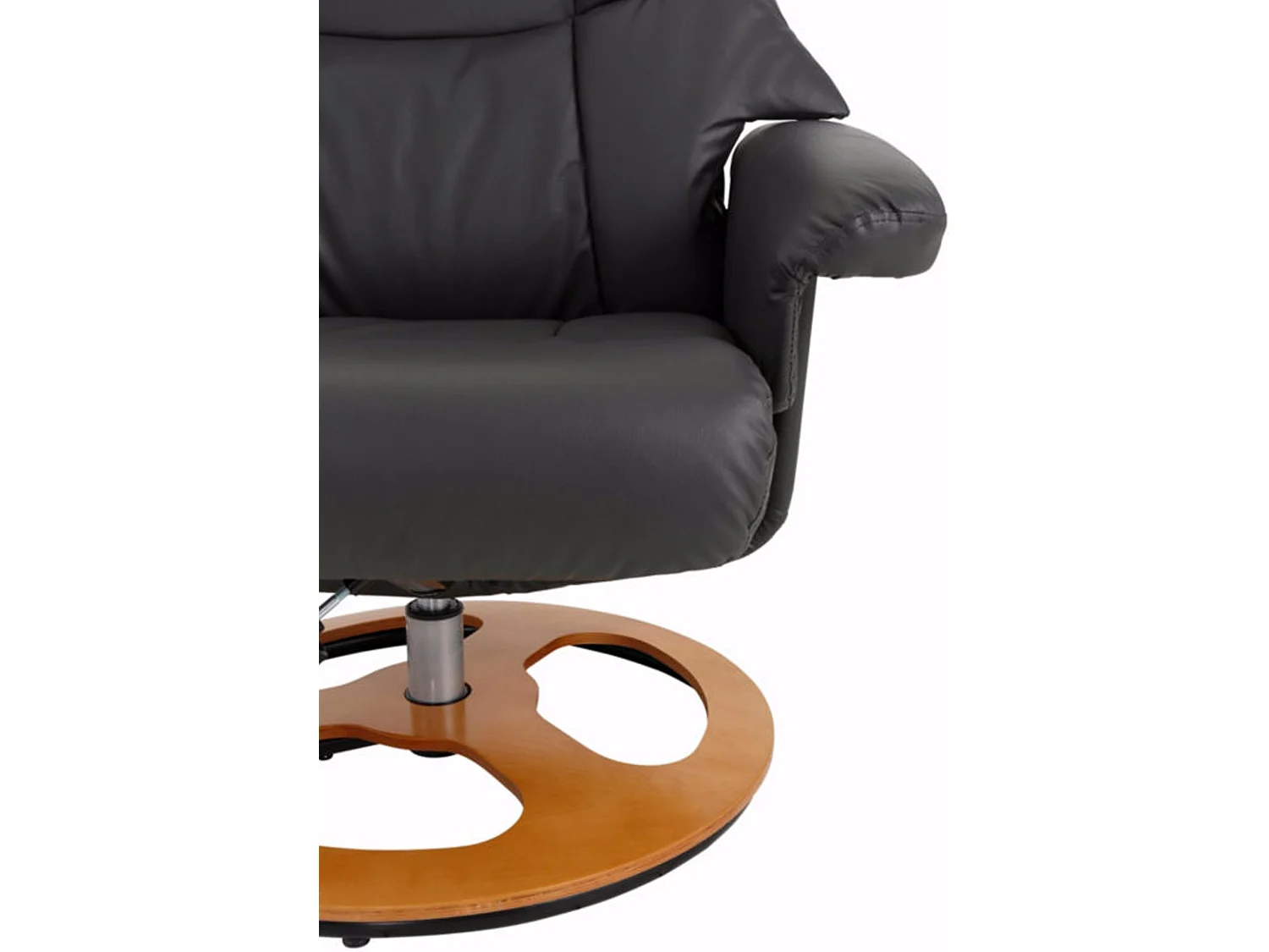 Toulon | Fauteuil de relaxation + tabouret en anthracite