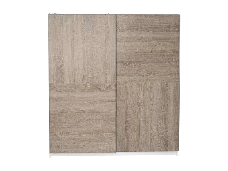 Armoire placard / meuble de rangement coloris chêne cortez - Hauteur 200 x Longueur 180 x Profondeur 60 cm