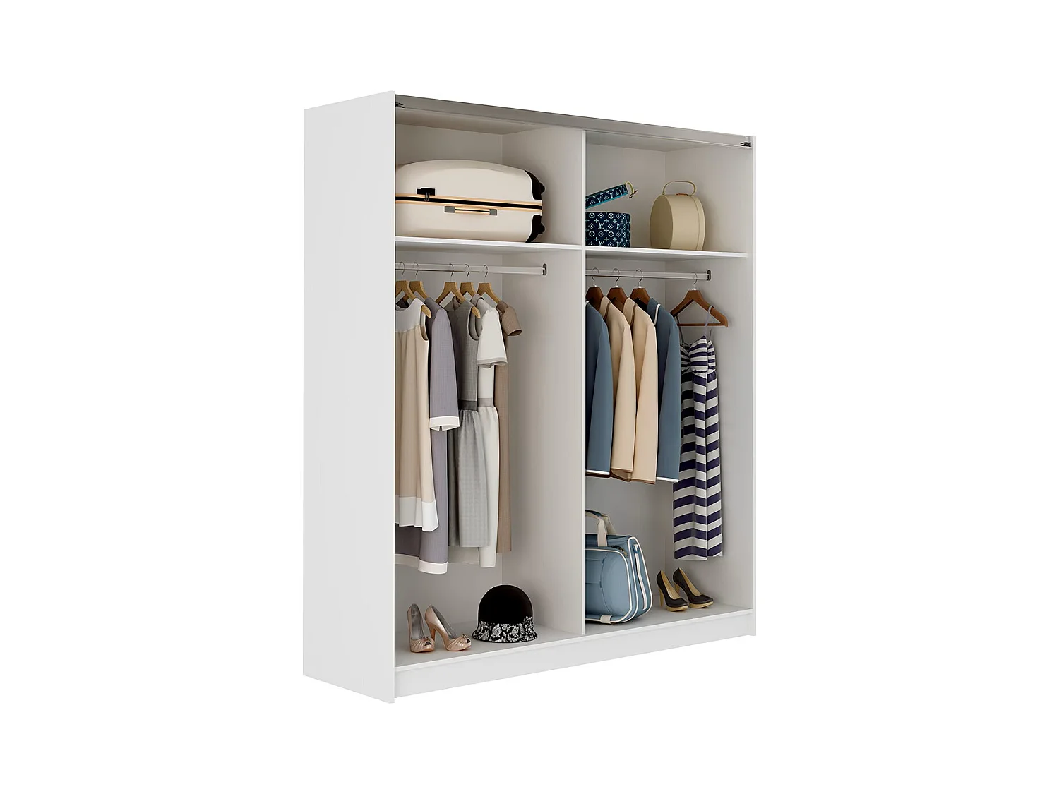 Armoire placard / meuble de rangement coloris chêne cortez - Hauteur 200 x Longueur 180 x Profondeur 60 cm