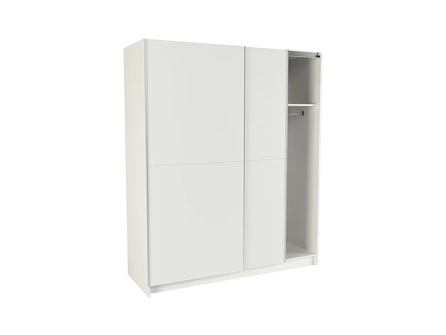 Armoire placard / meuble de rangement coloris blanc - Hauteur 200 x Longueur 180 x Profondeur 60 cm