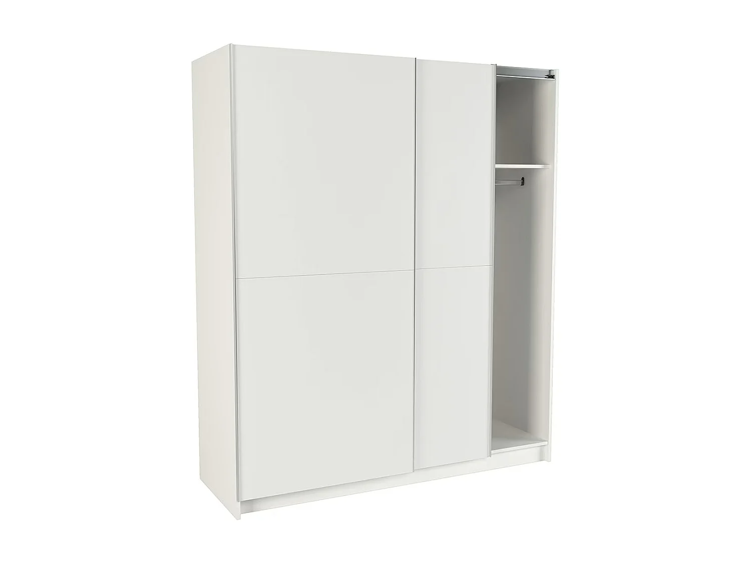 Armoire placard / meuble de rangement coloris blanc - Hauteur 200 x Longueur 180 x Profondeur 60 cm