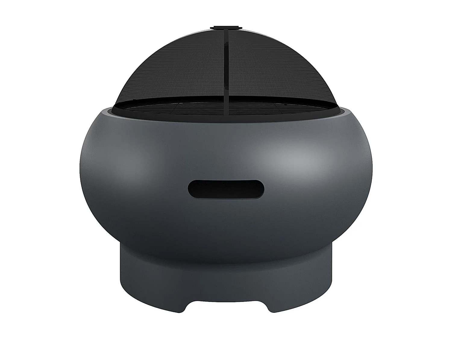 Asher | Camino da esterno in ceramica grigio scuro