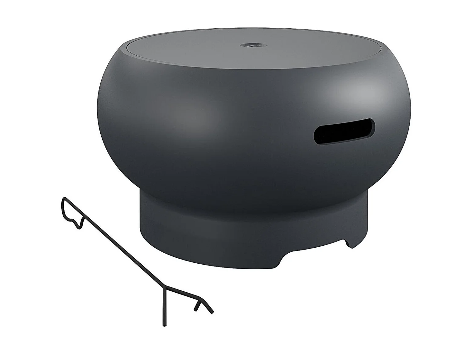 Asher | Foyer extérieur en céramique gris foncé