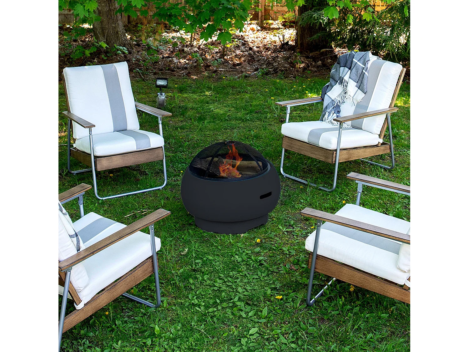 Asher | Foyer extérieur en céramique gris foncé