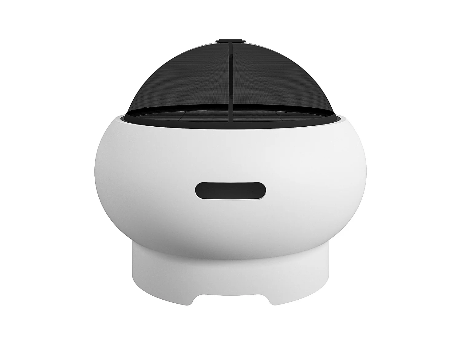 Asher | Camino da esterno in ceramica bianca