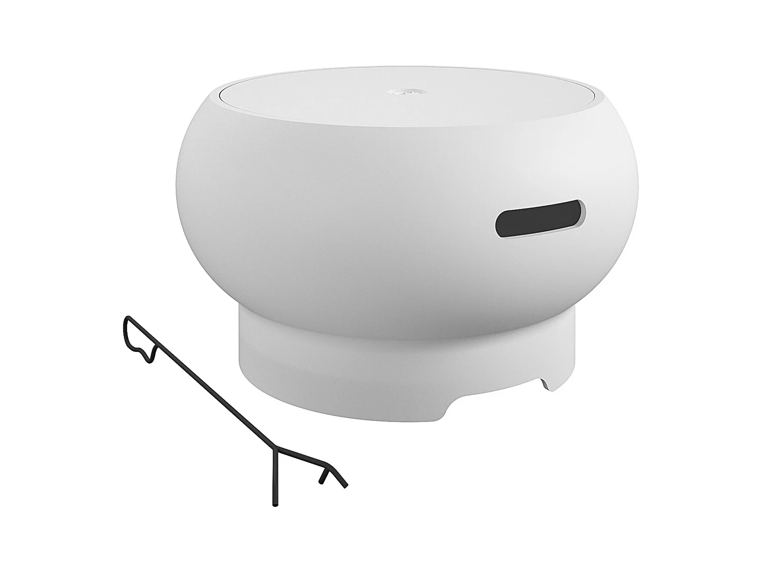 Asher | Camino da esterno in ceramica bianca