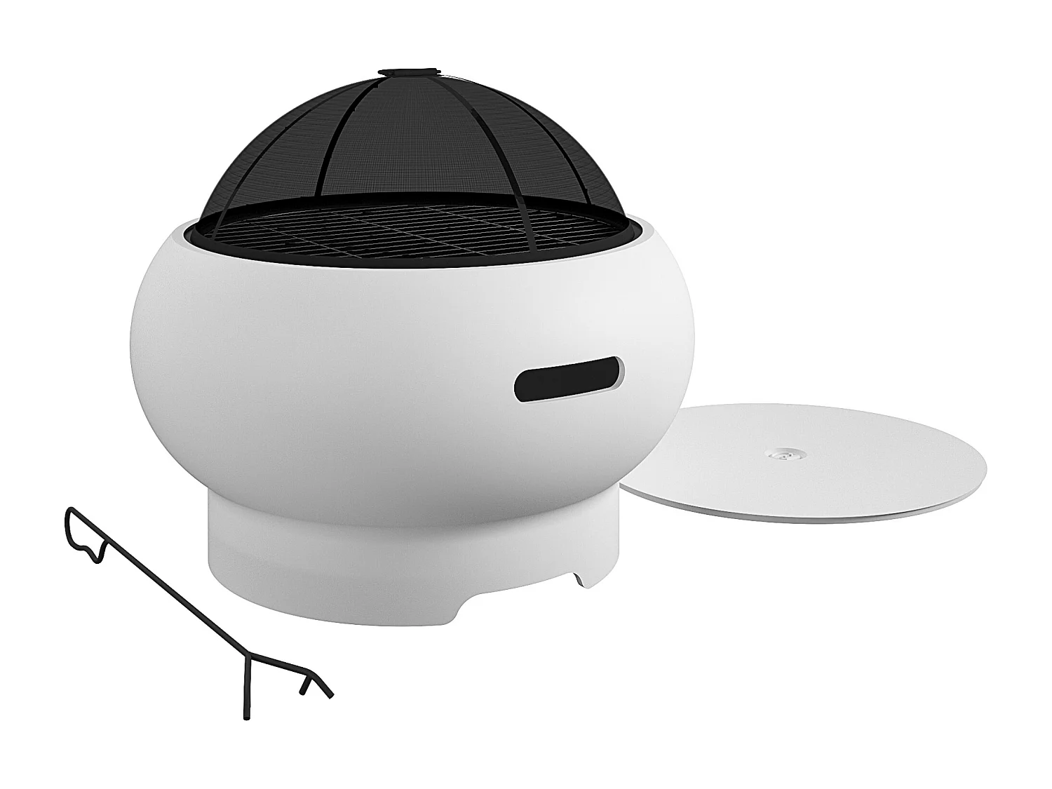 Asher | Foyer extérieur en céramique blanche