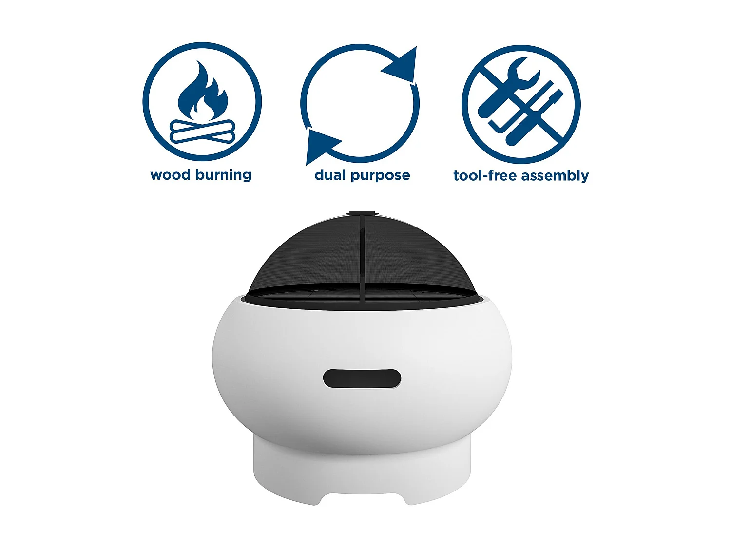 Asher | Foyer extérieur en céramique blanche