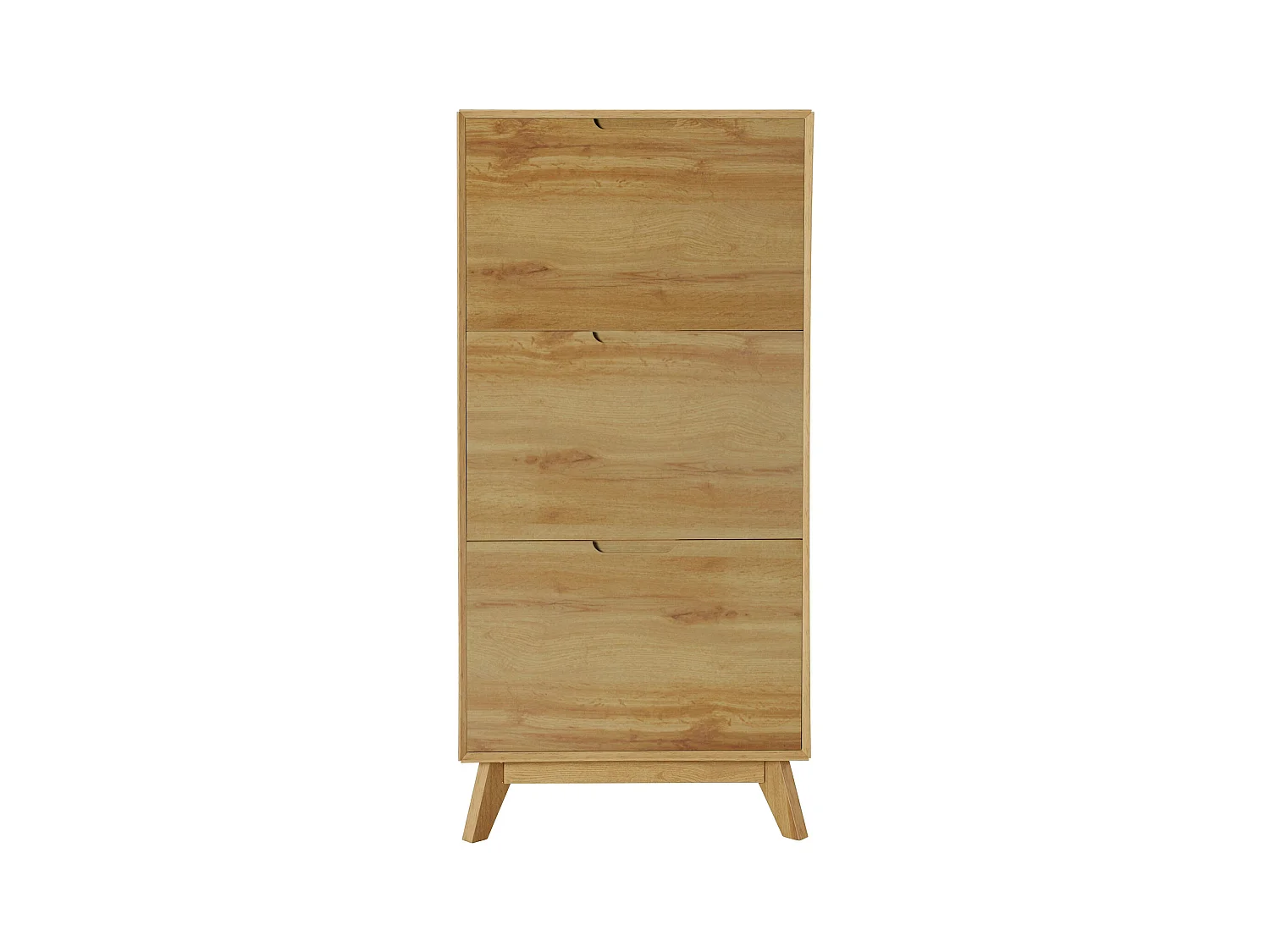 Ezra | Coffre à chaussures à 3 rabats en chêne