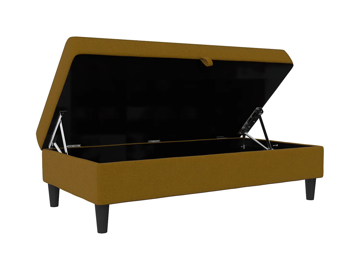 Hartford | Pouf en lin curry