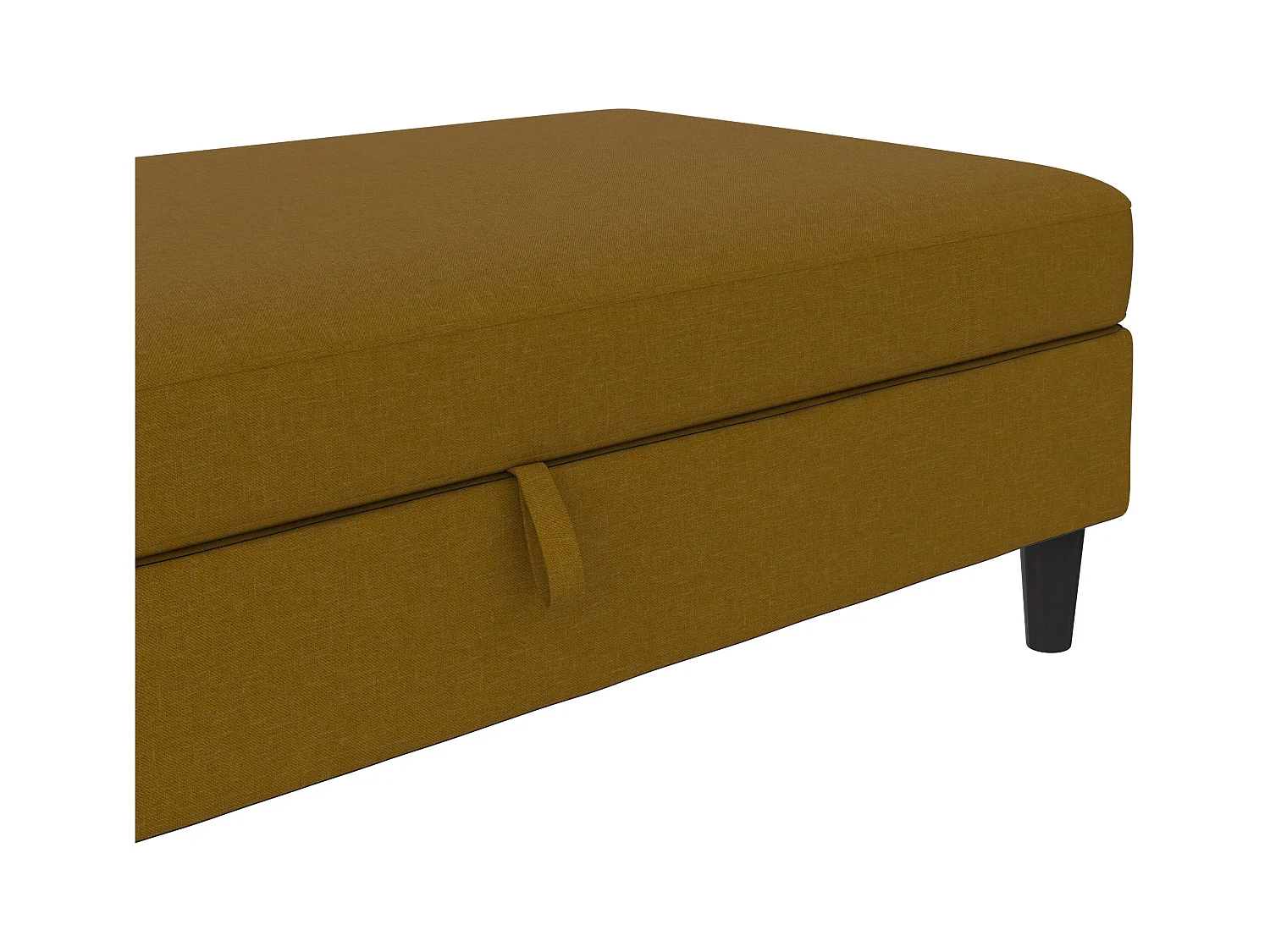 Hartford | Pouf en lin curry