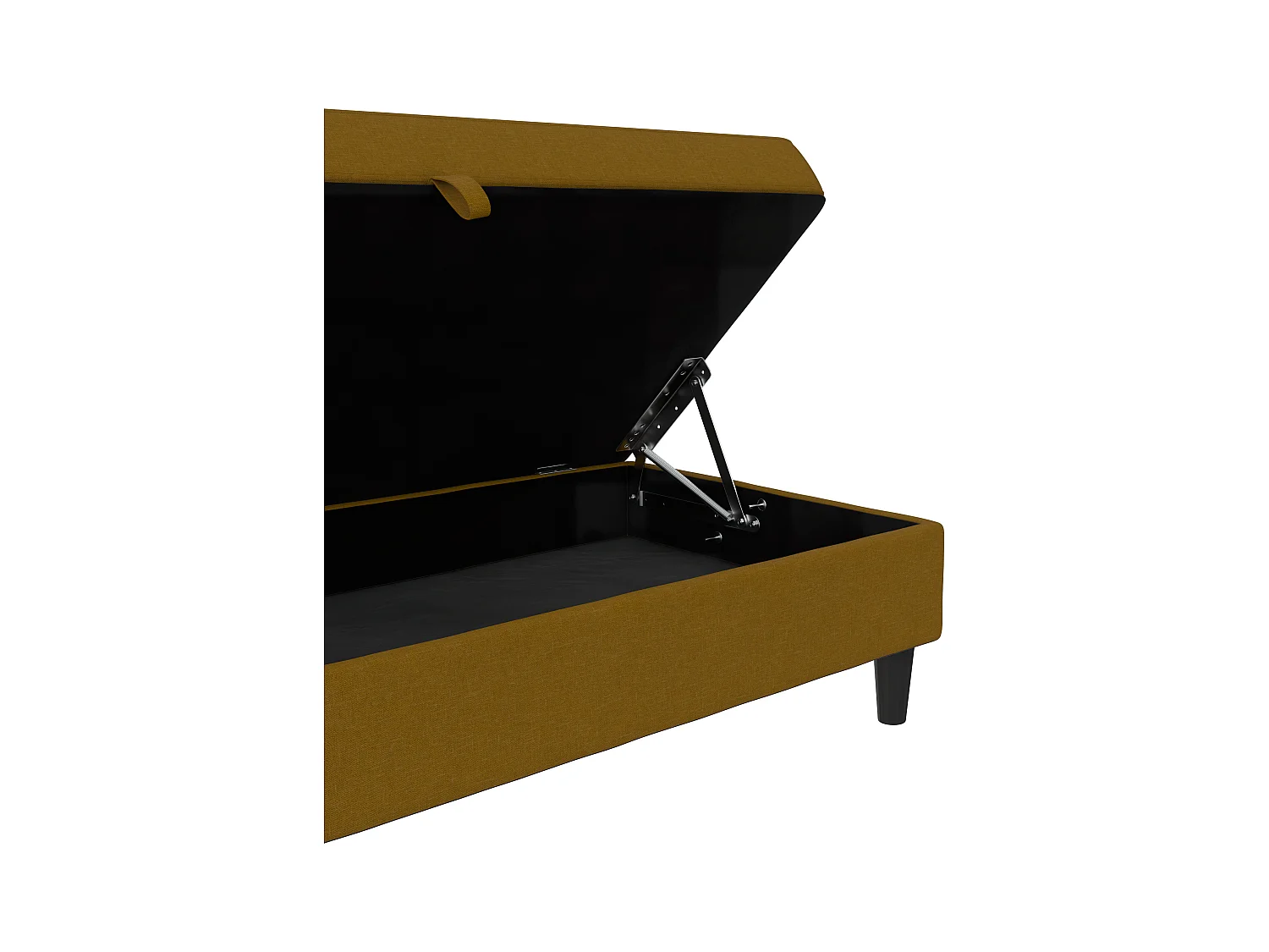 Hartford | Pouf en lin curry