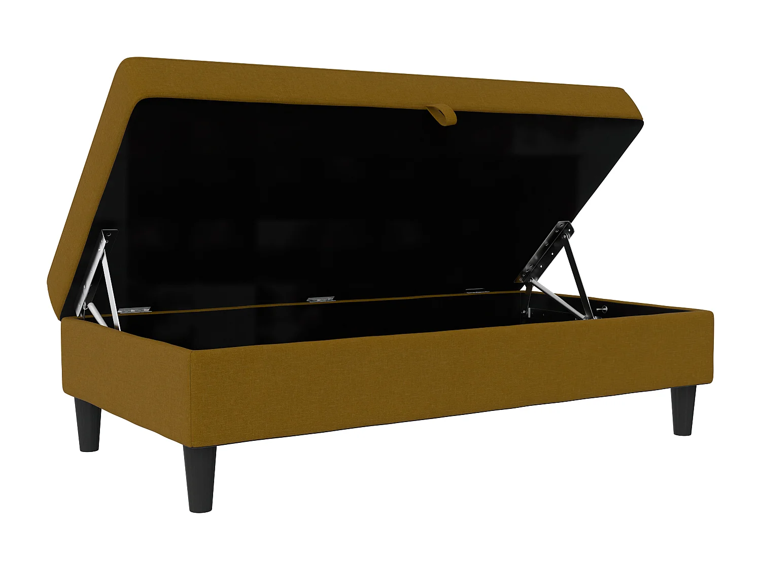 Hartford | Pouf en lin curry