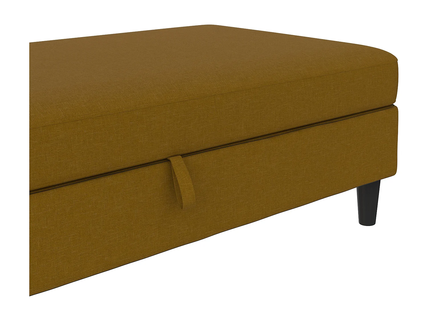 Hartford | Pouf en lin curry